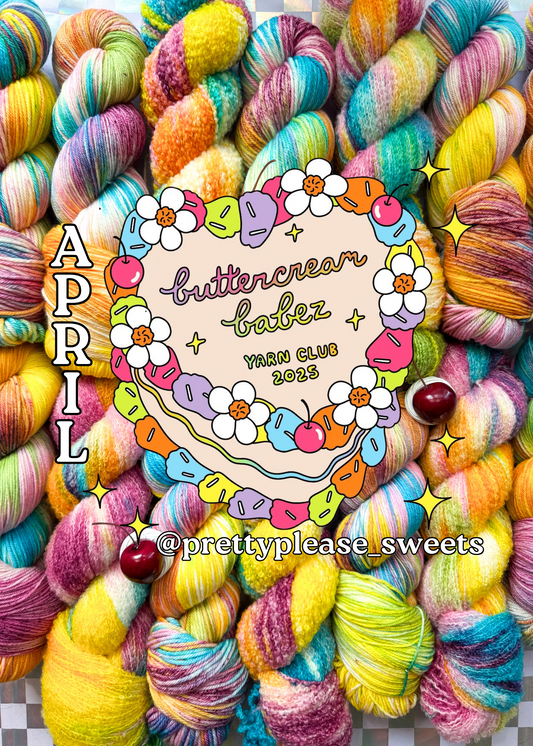 april ~ buttercream babez yarn club 2025